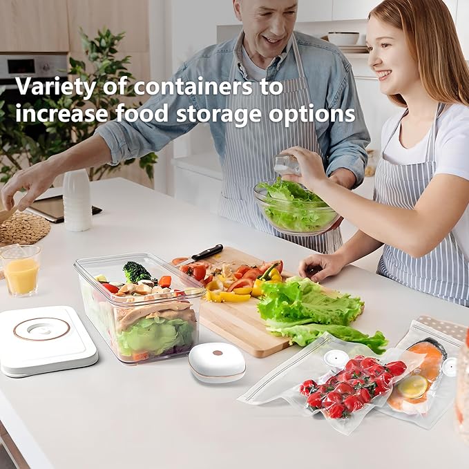 Vacuum Sealer, vacuum sealer for food(Small Vacuum Sealer+ 3 Vacuum Food Containers)