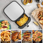 Air Fryer 5.8Qt/5.5L - Uten Electric Airfryer with Temperature Control, Timer, Non-Stick Fry Basket, 1700W High-power, Fast Oven Oilless Cooker, Dishwasher Safe - A Great Kitchen Assistant