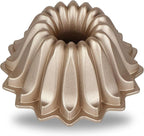 Baker's Secret for Fluted Cake Pan, Fluted Cake Pans, Die Cast Aluminum Cake Pans, 2 Layers Non-stick Coating, Novelty Cake Pan, 7.2 Cups Capacity - The Cast Aluminum Collection (Spring Water)