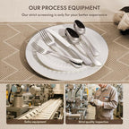 KINGSTONE 40 Piece Teardrop Silverware Set for 8, 18/10 Stainless Steel Flatware Set, Modern Design Cutlery Set for Home/Hotel/Wedding,Mirror Polished and Dishwasher Safe