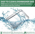 Baking Sheets Set of 2, HKJ Chef Cookie Sheets 2 Pieces & Stainless Steel Baking Pans & Toaster Oven Tray Pans, Rectangle Size 10 x 8 x 1 inch, Non Toxic & Healthy & Easy Clean