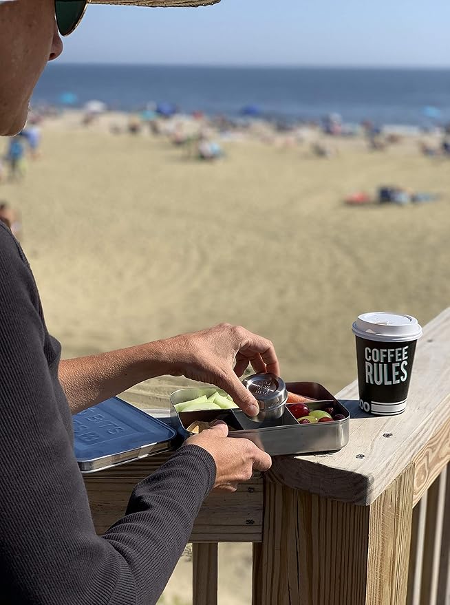 Stainless Steel Bento Box Lunch and Snack Container for Kids and Adults, 5 Sections