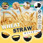 Wheat Straw Small Bowls Set of 6, Unbreakable 10 OZ Mini Dessert Bowls, Snack Bowl for Kitchen, Picnic, Microwave & Dishwasher Safe Bowl Set for Ice Cream, Fruits, Appetizer, Black