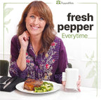 PepperMate Traditional Pepper Mill 723 - Turnkey High Volume Salt and Gourmet Peppercorn Grinder (White)