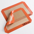 Silicone Baking Mats - Best German Silicone - Non Slip Silicone Baking Sheet, Non Stick Reusable Silicone Mats for Baking, Oven Liner, Counter Mat - 2 Toaster Oven Size Baking Mats