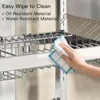 3 Tier Extra Large Stainless Steel Expandable Over The Sink Dish Drainer Drying Rack, Rust Proof Metal, Space Saving, Modern Silver Big Capacity Extendable Plate Strainers Above Kitchen Counter