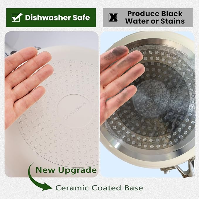 Cookware Ceramic Nonstick Frying Pans: 3Pieces Non Stick Skillet 8 9.5 11 Inches - Healthy Egg Fry Pans - Free of PTFE,PFOA,PFAS