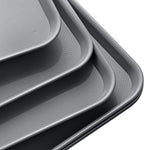 Plastic Cafeteria Trays,Fast Food Serving Trays,13"X17",Set of 6 (Gray)