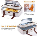 BAGSPRITE Insulated Casserole Carrier for Hot or Cold Food with Heat-resistant Mat, Casserole Dish Carrier Insulated Food Carrier, Hot Food Carrier, Foil Pan Carrier Fits 9" x 13" Baking Dish
