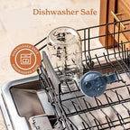 SMIRLY 64 oz Mason Jar Pitcher, Glass Pitcher with Wide Mouth, Water Jug with Double Leak Proof Lid for Iced Coffee, Hot Water, Breast Milk