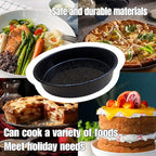 Enamel Roasting Pan Set Round Baking Pans 3pcs 10"/12"/14" Cake Pans High Performance Nonstick- Non-Toxic,PTFE&PFOA Free,Pizza Pan,Cookie Baking Sheets Oven Trays For Cooking