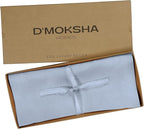 D'Moksha Homes Linen Table Runner 60 Inches - 100% Pure Linen Powder Blue Table Runner 14 x 60 Inch for Coffee Tables, Dresser, Summer, Fall and Halloween - Machine Washable