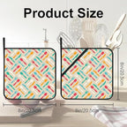 Colorful Kitchen Pot Holders Set of 2 Heat Resistant & Non Slip Potholders, Spoon Oven Hot Pads for Kitchen Cooking Baking Barbecue