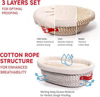 Sourdough Starter Kit – 34oz Starter Jar, 2 Cotton Rope Banneton Proofing Baskets, Magnetic Bread Lame for Scoring – Gift for Bakers & Complete Sourdough Bread Baking Set