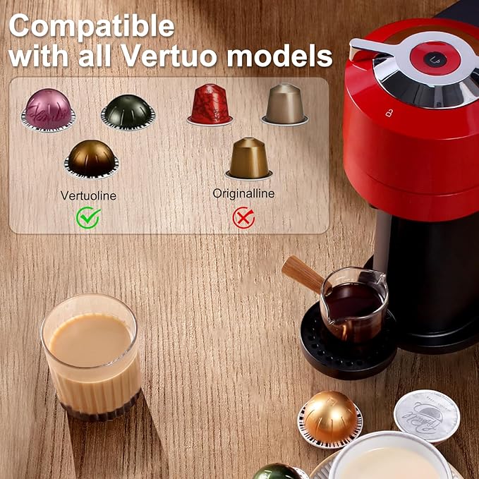 Reusable Aluminum Foils Lids for Vertuo Pods,Foil Lids Seals for Refillable Vertuoline Capsules Coffee Pods, for Nespresso VertuoLine Capsules/Machine(150 pcs)