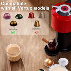 Aluminum Foils Lids for Reusable Nespresso Pods Vertuo,Foil Lids Seals for Refillable Vertuoline Capsules Coffee Pods, With Nespresso VertuoLine Capsules/Machine(100 pcs)