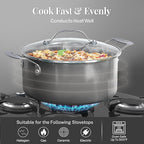 Gotham Steel 12 Pc Ceramic Cookware Set Nonstick, Ceramic Pots and Pans Set Non Stick with Steamer for Cooking, Non Toxic PFOA PFOS Free, Ergonomic Stay Cool Handles, Oven & Dishwasher Safe, Copper