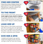 Mighty Susan Kitchen Organizer for Canned Goods: 2-Tiered Robust Turntable Organizer for Cabinet/Pantry. Steel Reinforced Holds Up To 30 lbs. Rotates 360° for Maximum Visibility. Includes 2 Bonus Bins