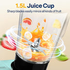 VIVOHOME 9 in 1 Multifunctional Stand Mixer with Fermentation, 6 Speed 7.5 Quart Kitchen Electric Food Mixer with Timer, Meat Grinder, Juice Blender, Vegetable Slicer, Pasta and Cookie Maker, Blue