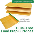 Small Bamboo Cutting Board – 12 Inch Wood Cutting Boards for Kitchen with Glue-Free Surface™ & Juice Groove – Non-Toxic, FSC-Certified, Durable Wooden Chopping Board