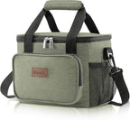 Lifewit Medium Lunch Bag Insulated Lunch Box Soft Cooler Cooling Tote for Adult Men Women, Dark Green 12-Can (9L)