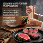 USB Rechargeable Salt and Pepper Grinder Set Electric Pepper Grinders Automatic Pepper Mills Salt Shaker Adjustable Coarseness Large Capacity One Hand Operation (GOLD)