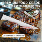 65PCS Silverware Set for 8 with Flatware Drawer Organizer, Stainless Steel Cutlery Set with Steak Knives, Include Spoons and Forks Set & Serving Utensils, Mirror Polished, Silver