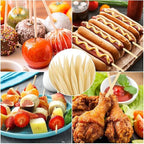 HANSGO 6.25" Natural Bamboo Skewers, Wooden Skewers for Appetizers, Grilling, Kebab, Cocktail, Caramel Apple, Chocolate Fountain, Φ=5mm, Perfect for Holiday Party, Baking Decorating, Stocking Stuffers