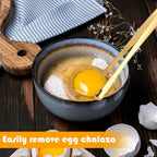 Bewudy 3pcs Egg Tools Chalaza Removal Tool, Toothed Multipurpose Kitchen Tongs, Stainless Steel Ice Clip Eggs Chalaza Remover Egg Separators for Cooking Food Cake Bakers Pastry Chefs