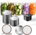 24Pcs- Regular Mouth Canning Lids for Ball, Kerr Jars - Split-Type Metal Mason Jar Lids for Canning - Food Grade Material, 100% Fit & Airtight for Regular Mouth Jars