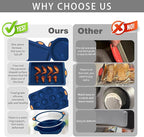 To encounter 31 Pieces Silicone Baking Pans Set, Nonstick Bakeware Sets, Non-Stick Silicone Molds, with Metal Reinforced Frame More Strength, Navy Blue