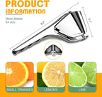 Lemon Squeezer, Lemon Citrus Juicer for Handheld, Max Extraction Juicer Manual, Fruit Citrus Press for Lemon Citrus Lime Orange