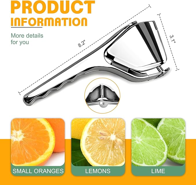 Lemon Squeezer, Lemon Citrus Juicer for Handheld, Max Extraction Juicer Manual, Fruit Citrus Press for Lemon Citrus Lime Orange