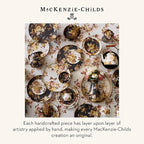 MACKENZIE-CHILDS Enamel Tea Kettle, Decorative Tea Kettle for Stovetop, 3 Quarts, Wild Rose White