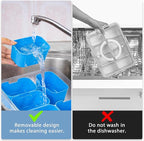 Divided Snack Serving Tray with Lid and Handle Travel Snackle Charcuterie Container Portable Storage Organizer for Candy, Fruits, Nuts, Snacks, Party, Picnic (1pack, Cerulean)