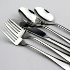 30-Piece 18/0 Stainless Steel Classical Flatware Set, Mirror Polishing Silver, Service for 6