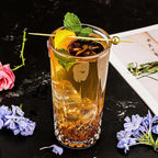 Drinking Glasses Set of 6 - Highball Glasses - 11 oz Tall Water Glass Sets - Glassware for Bar Mixed Drink Cocktail, Juice, Mojito, Iced Tea