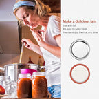 Aliggbent Canning Lids 130PCS, Mason Jar Lids Wide Mouth 86MM Canning Lids Anti-Rust and Leak Proof Airtight Split-Type Lids Silver Canning Flats with Silicone Seals for Mason Jars