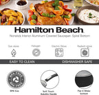 Hamilton Beach Aluminum Covered Cookware Set, Nonstick Saucepan Frypan, Dutch Oven with Soft Touch Bakelite Handle, | Spiral Bottom- Multipurpose Use | Durable & Dishwasher Safe |10pc, Black |