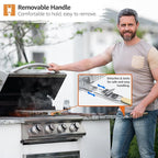 Sorbus Grill Basket - Stainless Steel Large Folding Barbecue Grilling Basket with Handle, Portable BBQ Accessories for Fish, Shrimp, Vegetables, Grilling Accessories, Gifts for Outdoor Cooking Camping (1 Pack)