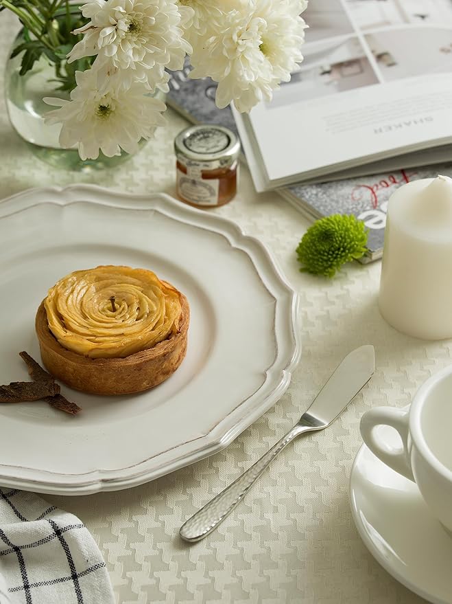 Matte Silverware Set, 18/10 Stainless Steel Satin Flatware, Modern Brushed Finish Cutlery, Dishwasher Safe & Durable, Built to Last (10-Piece Serving Set, Fidenza Hammered)