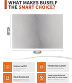 Oven Liners for Bottom of Oven - 4 Pack Large Heavy Duty Oven Mats, 17"x 25" Reusable Matt Liner for Electric, Gas, Toaster Ovens & Grills, BPA & PFOA Free, Kitchen Essentials, Silver