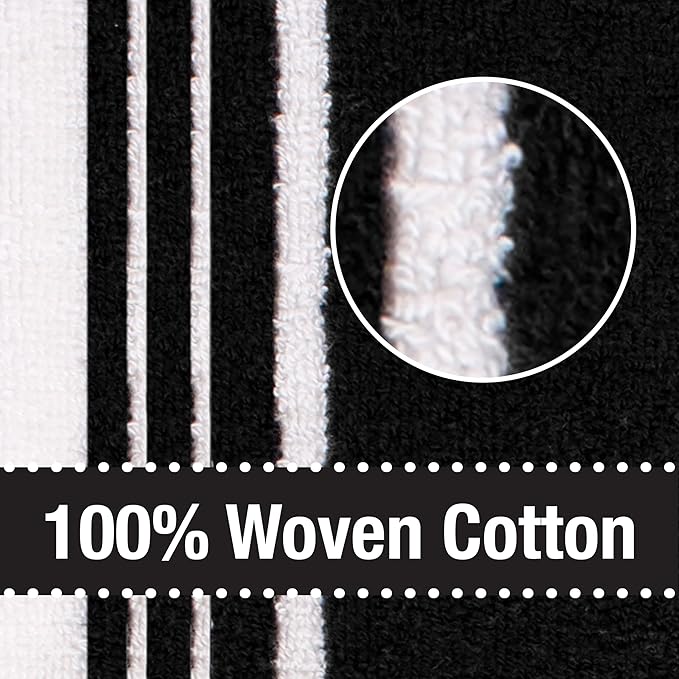 All-Clad Dual-Purpose Kitchen Towels: Highly Absorbent - 100% Cotton, 17"x30" Dish Towels for Cleaning & Drying Dishes & Glassware, 3-Pack, Black