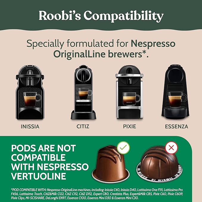 Roobi Descaling and Cleaning Kit Compatible with Nespresso Originaline. Includes 1 Bottle of Descaling Solution, 12 Cleaning Tablets and 1 Reusable Pod. Carbon Neutral. 1 Year Supply.