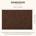 Blue Forest Placemats Set of 6, Dual-Layered Thickened Faux Linen Cloth Place Mats Heat Resistant Machine Washable Wrinkle Free Table Mats Indoor/Outdoor (Brown)