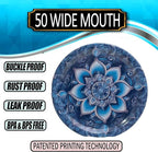 Supa Ant Thickest Canning Lids Wide Mouth (50 Pcs) Food Grade Tin Can Lids for Canned Food-Buckle Proof & Rust Proof Lid for Canning Kit for Wide Mouth Mason Jars (Turquoise Barrette) Canning Supplies