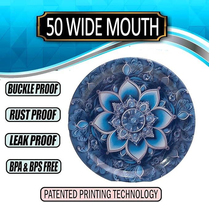 Supa Ant Thickest Canning Lids Wide Mouth (50 Pcs) Food Grade Tin Can Lids for Canned Food-Buckle Proof & Rust Proof Lid for Canning Kit for Wide Mouth Mason Jars (Turquoise Barrette) Canning Supplies