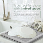 DON & CLAIRE Stone Dish Drying Mat for Kitchen Counter - Quick Drying, Super Absorbent, Non-Slip Mat for Dishes, Glassware, Fast Dry Stone Mat for Kitchen Sink, Easy to Clean | (21.5" x 16.3", Grey)