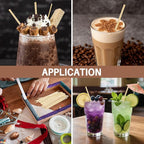 MAQIHAN 1000pcs Sip Stirrers - Bamboo Coffee Stir Sticks Disposable Hot Drink Beverage Stirring Swizzle Stir Sticks For Coffee，Milk, Juice, Cocktail, Chocolate, Suit For Party, Bar 5.5 Inch Square