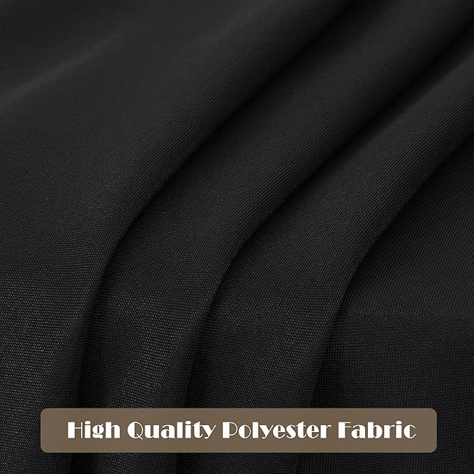 sancua 10 Pack Black Tablecloth 60 x 84 Inch, Rectangle Table Cloth for 4ft Tables - Stain and Wrinkle Resistant Washable Polyester Table Cover for Dining Wedding Banquet Party Buffet Restaurant